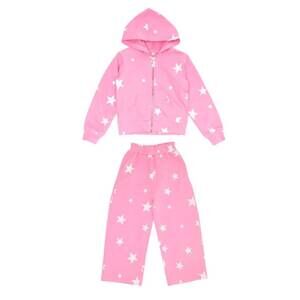 NEW MINI DREAMERS girls livi crystal stars zip up hoodie and sweatpants set in p